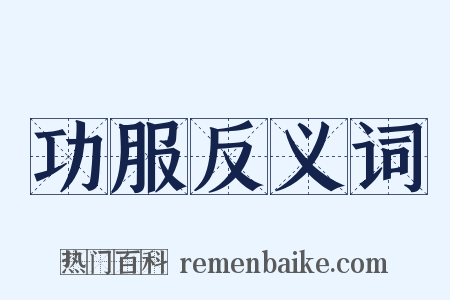 功服反义词是什么意思的图片